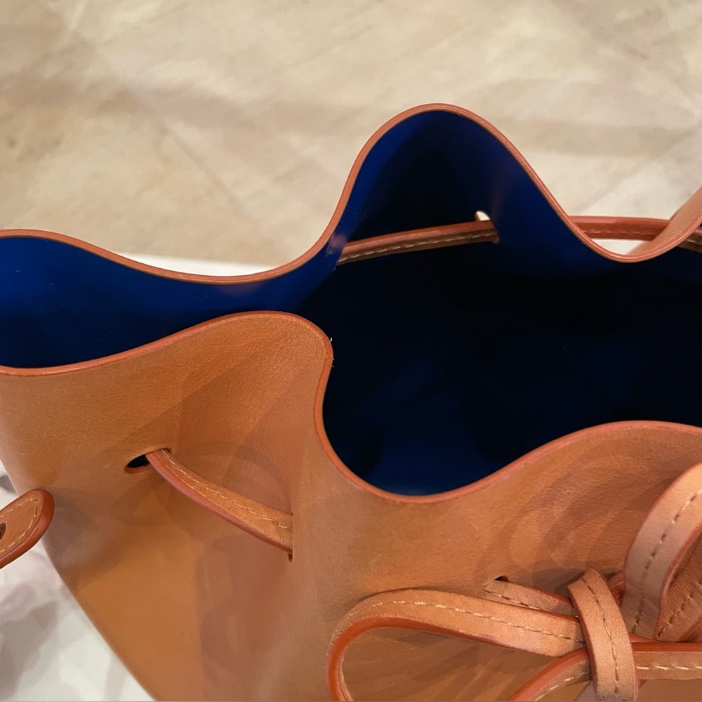 Mansur Gavriel Tan Leather Bucket Bag - Picture 5 of 9